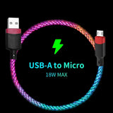 a close up of a usb - a to micro cable with a lightning