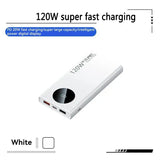 a white power bank with the power bank on top