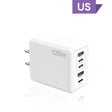 120W white multi-port USB charger with various USB-C and USB-A ports.