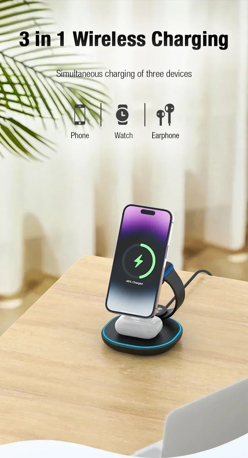 3-in-1 wireless charging stand.
