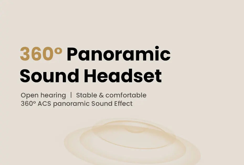 360° panoramic sound headset.