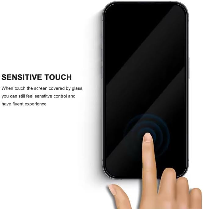 A smartphone with a responsive screen protector, demonstrating sensitive touch functionality.
