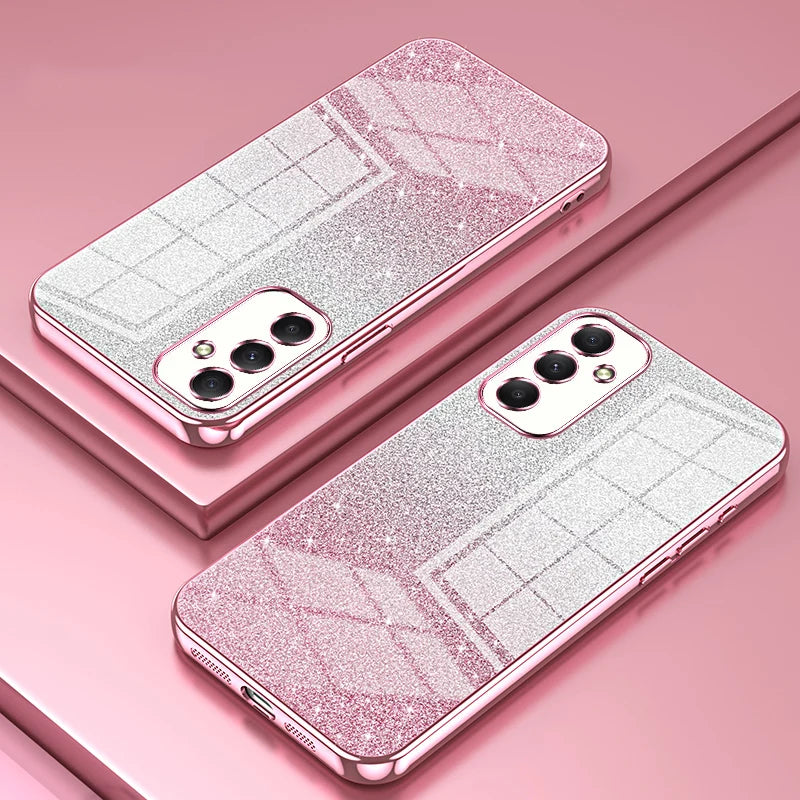 Gradient Glitter Plating Edge Phone Case For Samsung Galaxy S Series