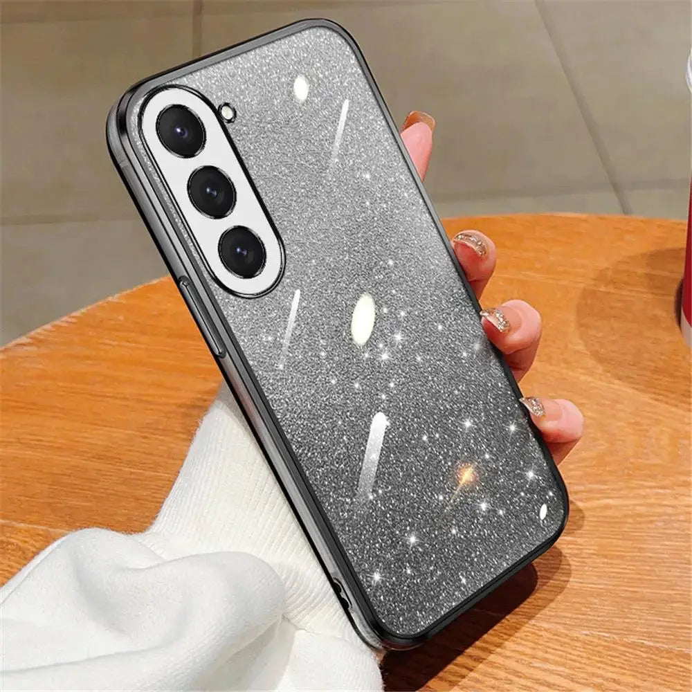 Gradient Glitter Plating Edge Phone Case For Samsung Galaxy S Series