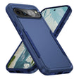 Two-tone blue rugged phone case.
