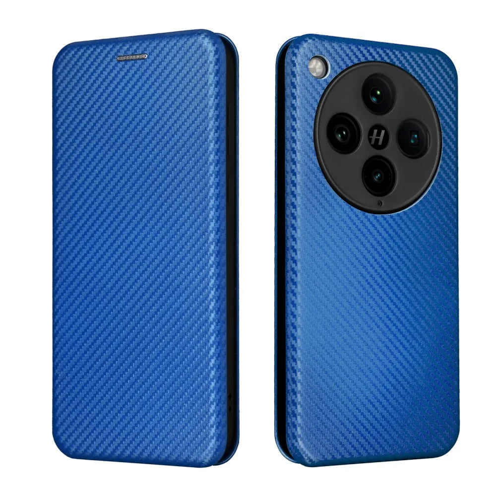 Blue carbon fiber texture phone case.