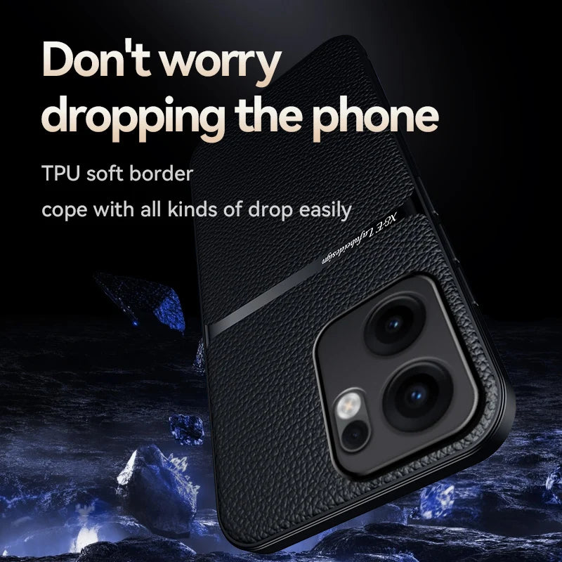 Black textured smartphone case with a soft border.