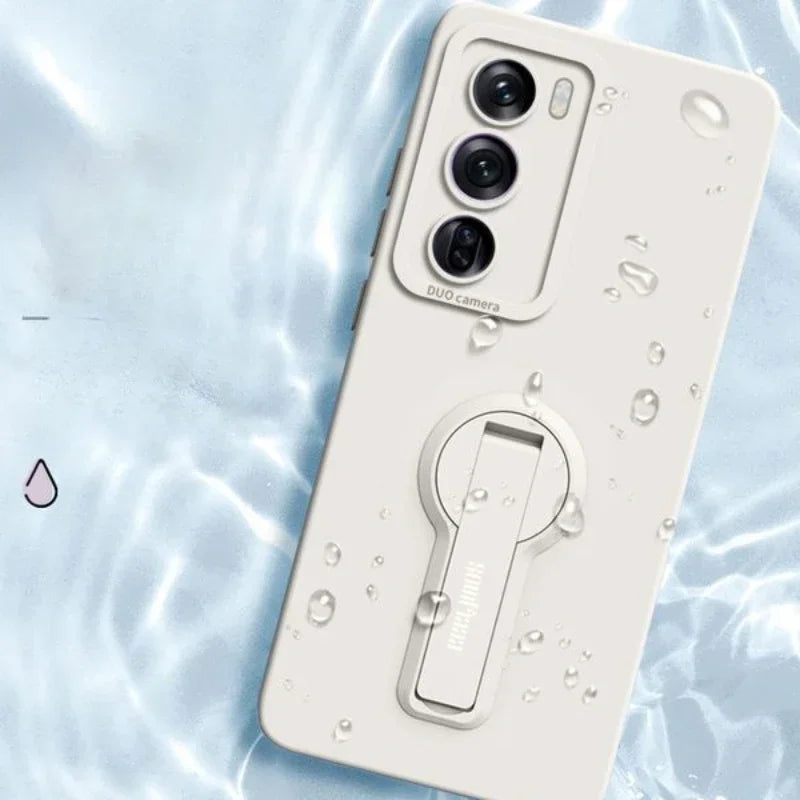 Water-resistant smartphone case with a built-in kickstand and camera protection.