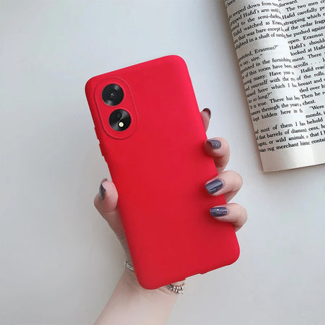 Red silicone phone case.