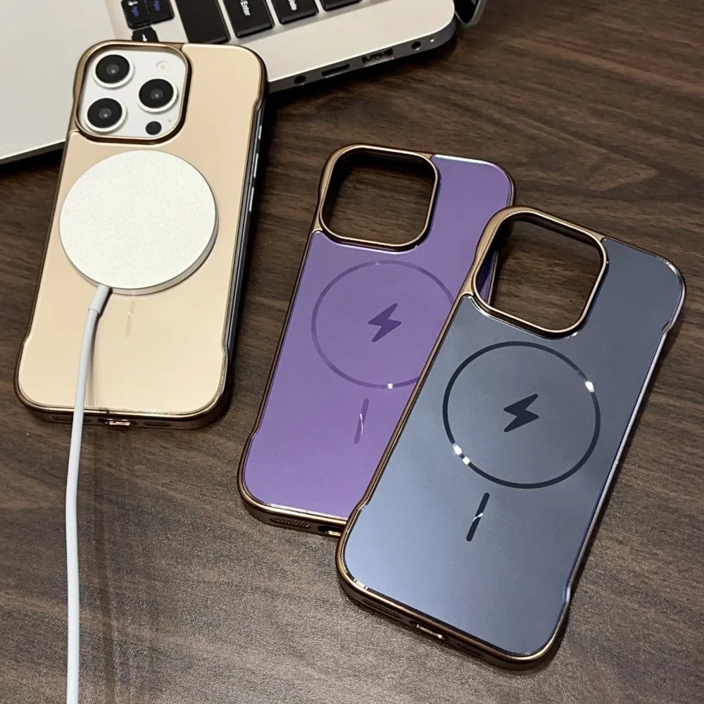 Three colorful iPhone cases with MagSafe compatibility.