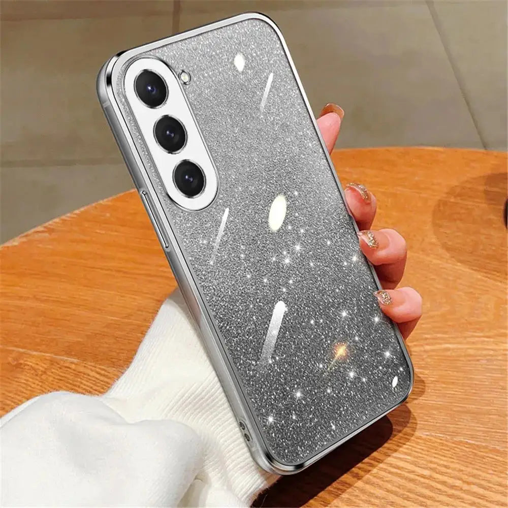 Gradient Glitter Plating Edge Phone Case For Samsung Galaxy S Series