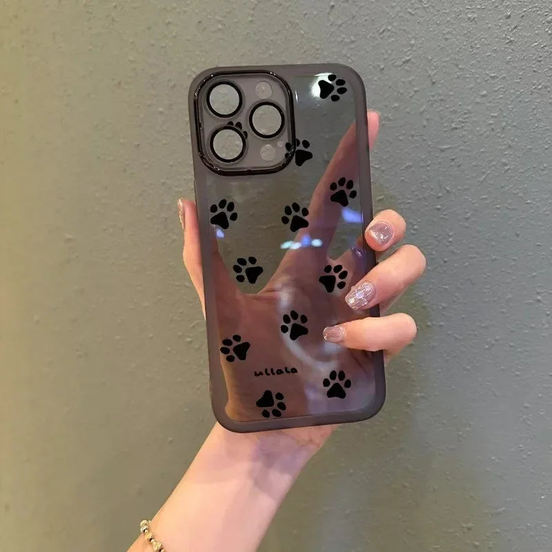 Paw Print Lens Protect Phone Case For Samsung Galaxy S Series