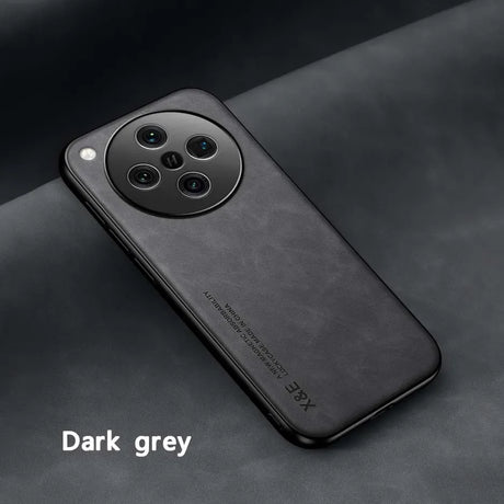 Dark grey smartphone with a large circular camera module.