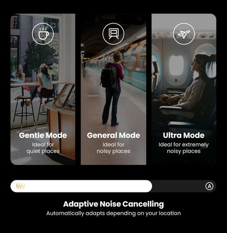 Adaptive noise cancelling modes.