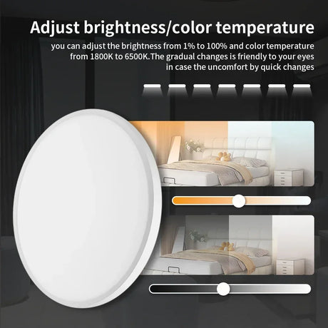 Adjustable brightness and color temperature light.