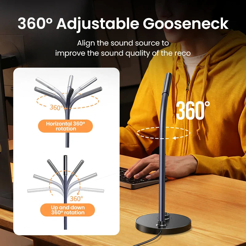 Adjustable gooseneck microphone.