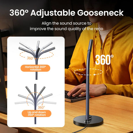 Adjustable gooseneck microphone.