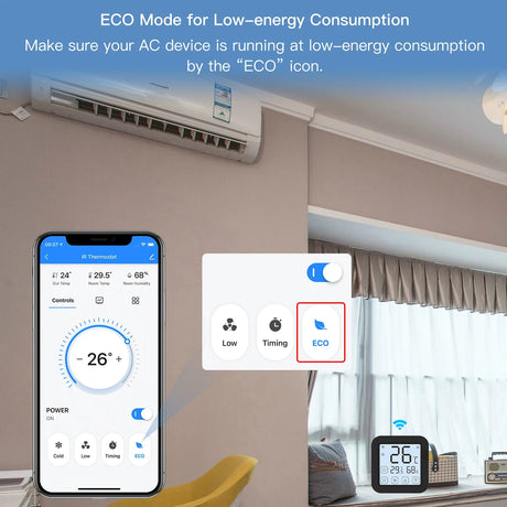 Air conditioner control interface.