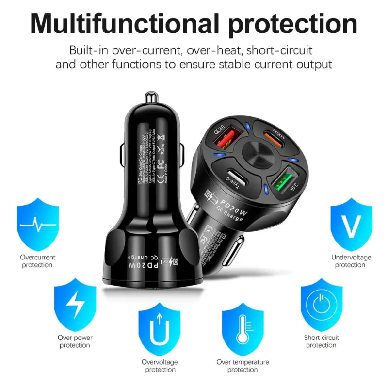 anker car charger with dual usb