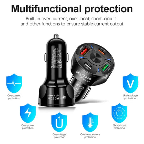 anker car charger with dual usb