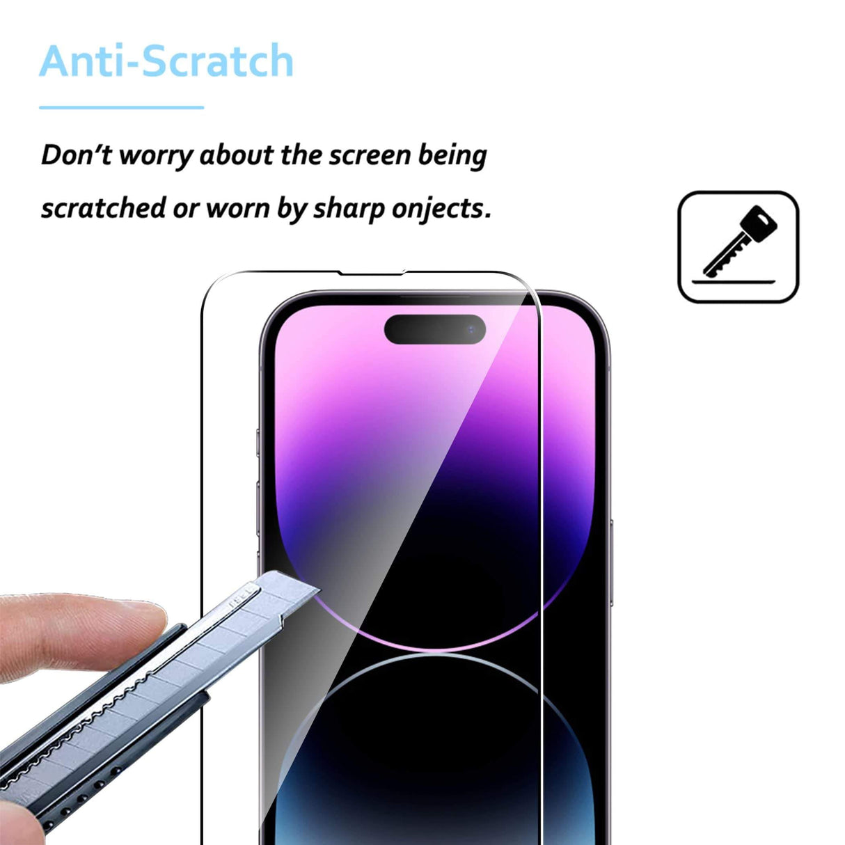 Anti-scratch phone screen protector.