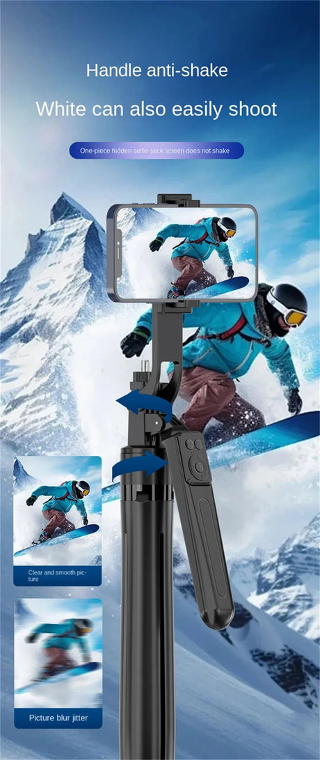 Anti-shake phone tripod.