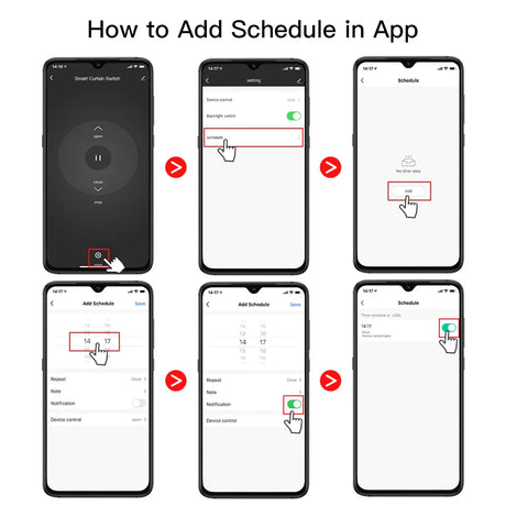 App schedule setup guide.