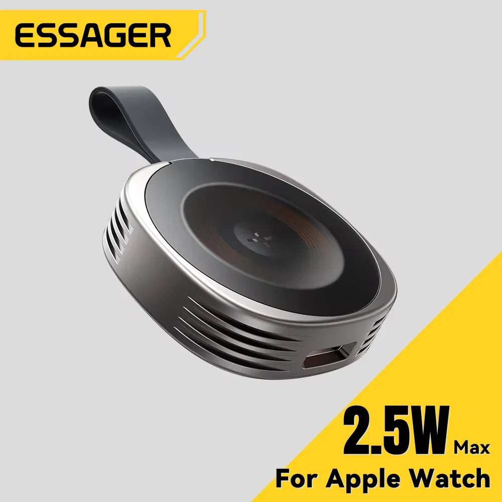 Apple Watch wireless charger with loop.