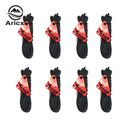 six pairs of black braid hair clips with red clips