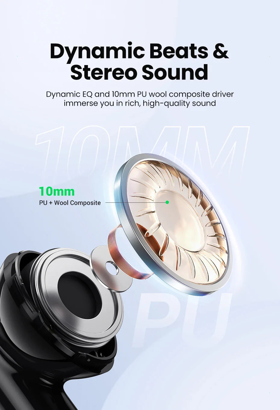 Audio speaker component with a visible woofer and tweeter arrangement.