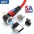 aufu 5a magnetic charging cable for iphone and android