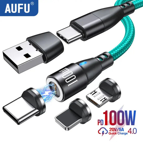 aufu usb cable with lightning and micro usb charging