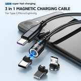 3 in 1 magnetic charging cable for iphone