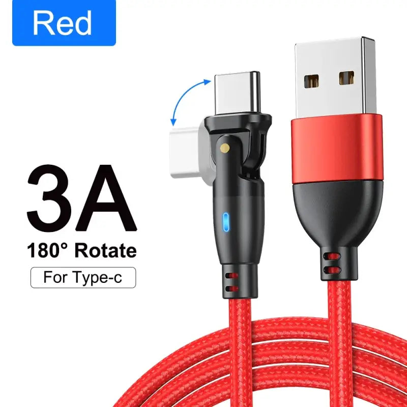 a close up of a red and black cable connected to a usb cable