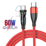 a close up of a red and black cable connected to a charger