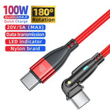 anker usb cable with red braid and black connector