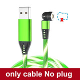 a green cable with the words, `’’ and’’ ’