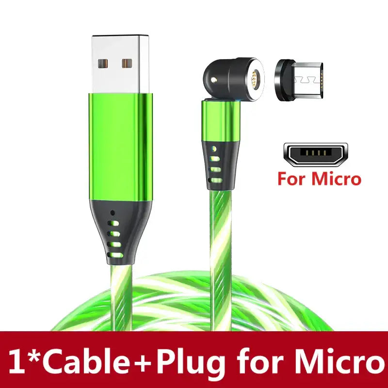 a green cable with the words for micro