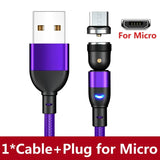 a purple cable with the text cable plug for micro