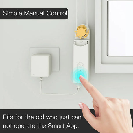 Automated blind control device.