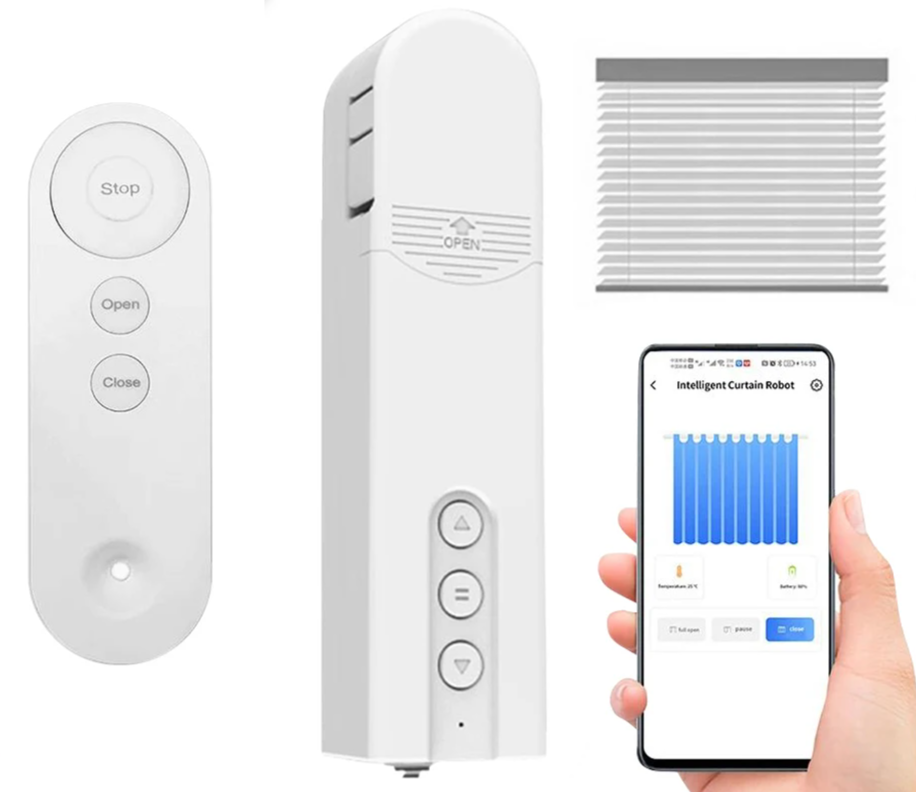 Automated curtain control system.