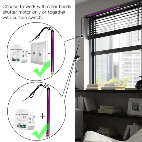Automated roller blind system.