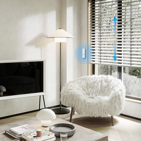 Automated window blinds.
