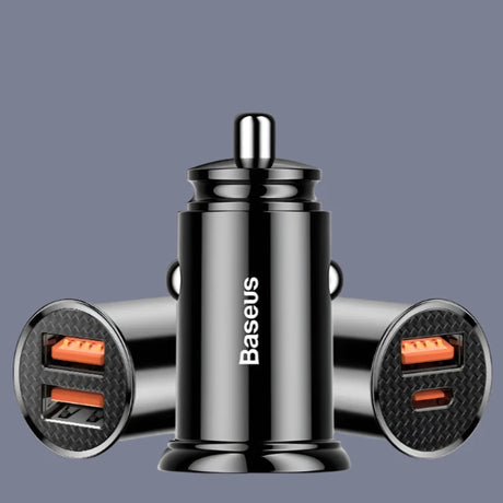 baseus 5a / 30w dual usb car charger with dual usb port