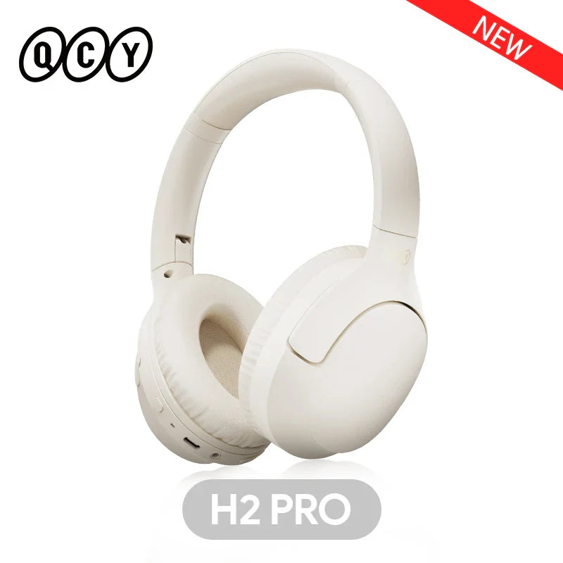 Beige over-ear headphones.