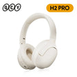 Beige over-ear headphones.