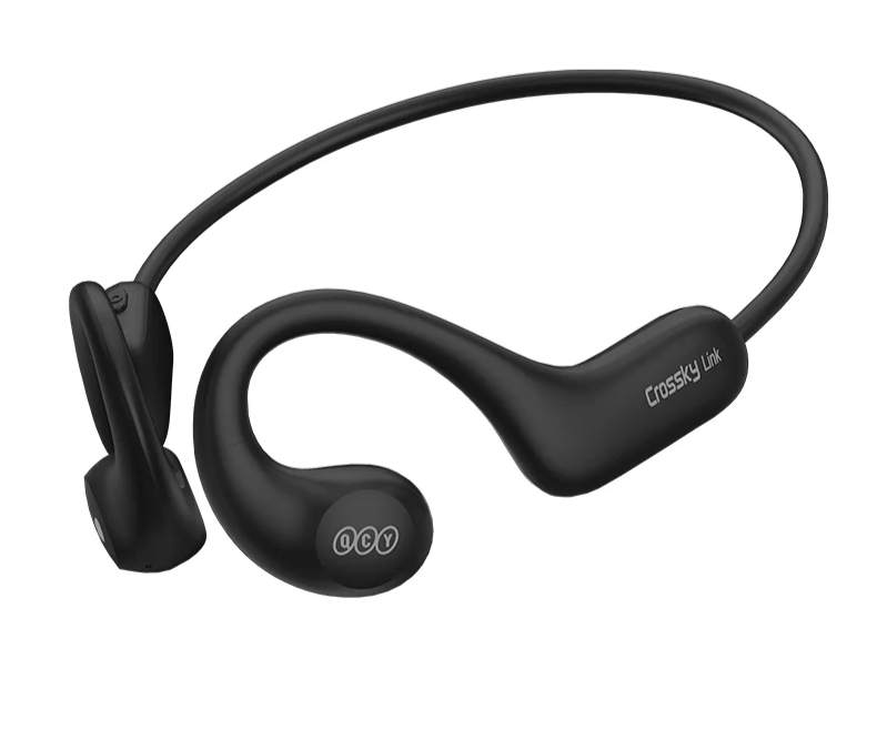 Black bone conduction headphones.