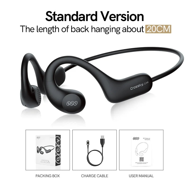 Black bone conduction headphones.