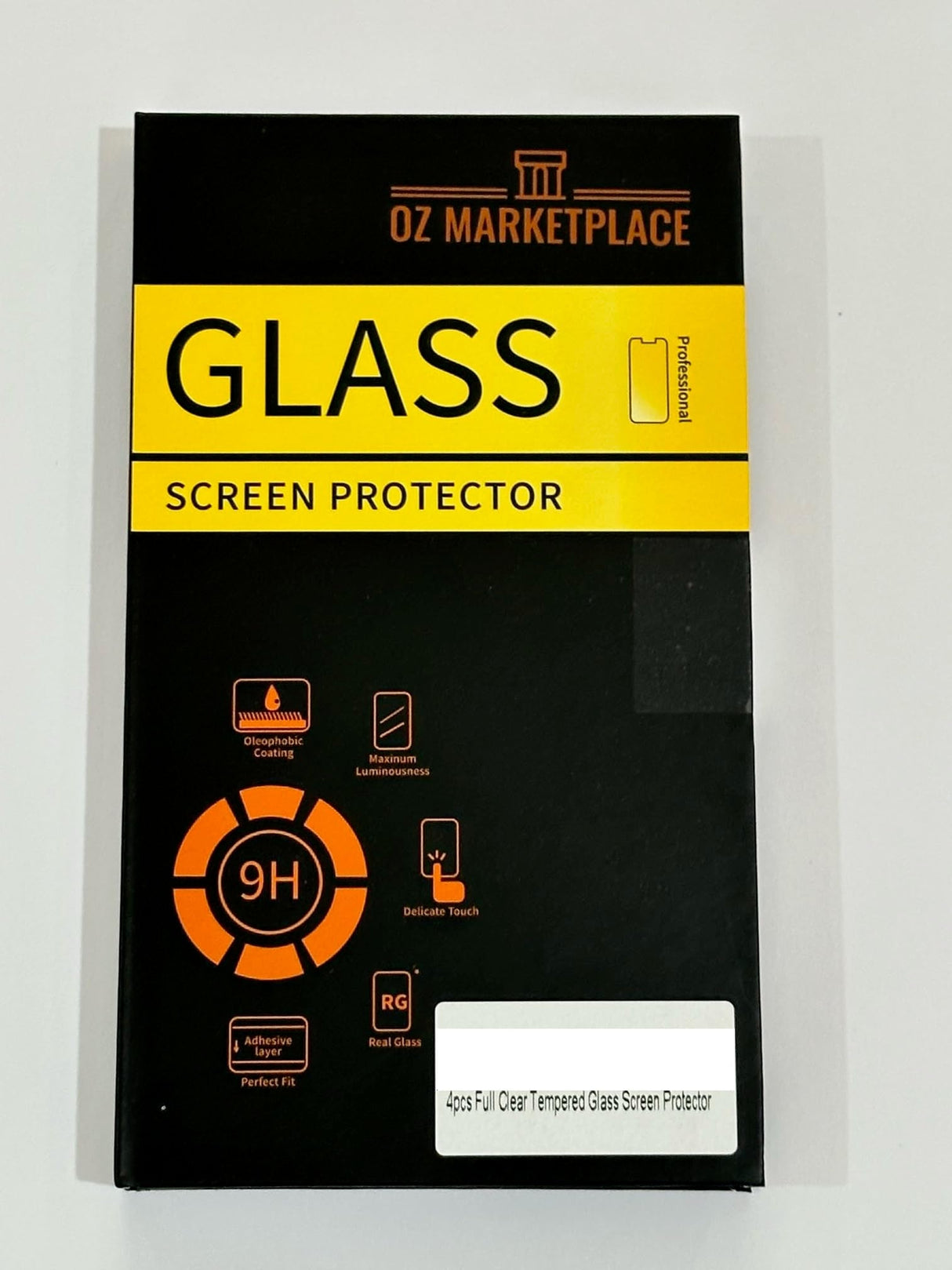 Black box of glass screen protectors.