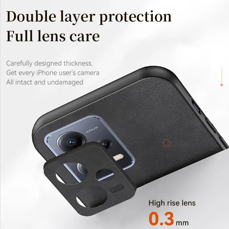 the back of a black case with a camera attached to it